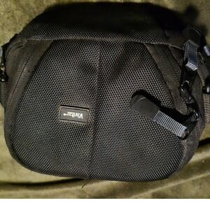 Vivitar Black Nylon Padded Camera Bag Case with Belt Loop and Mesh Pocket